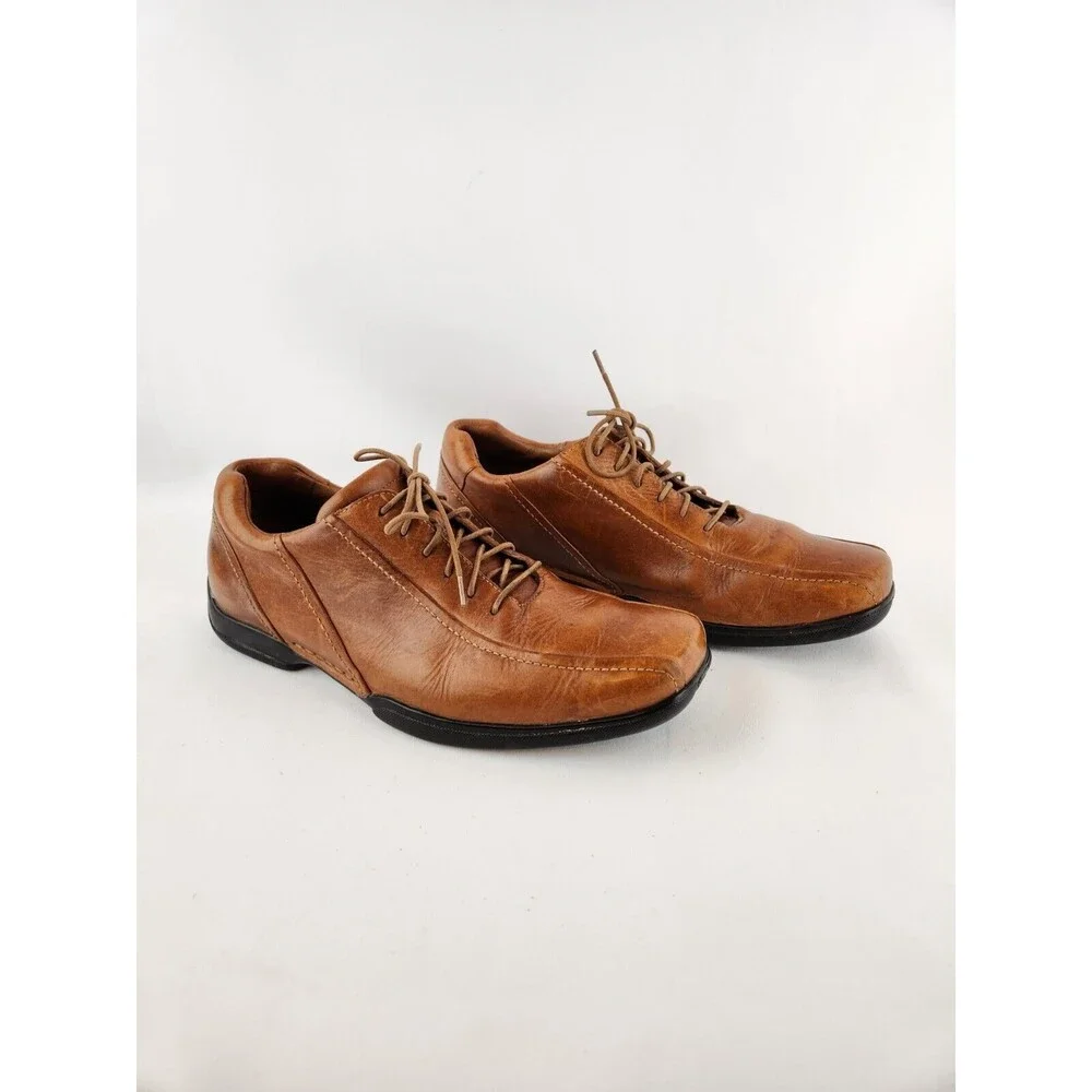 Cole Haan Men's SZ 10 Cognac‎ Oxford Grand Lace Up Casual Square Toe Dress Shoes